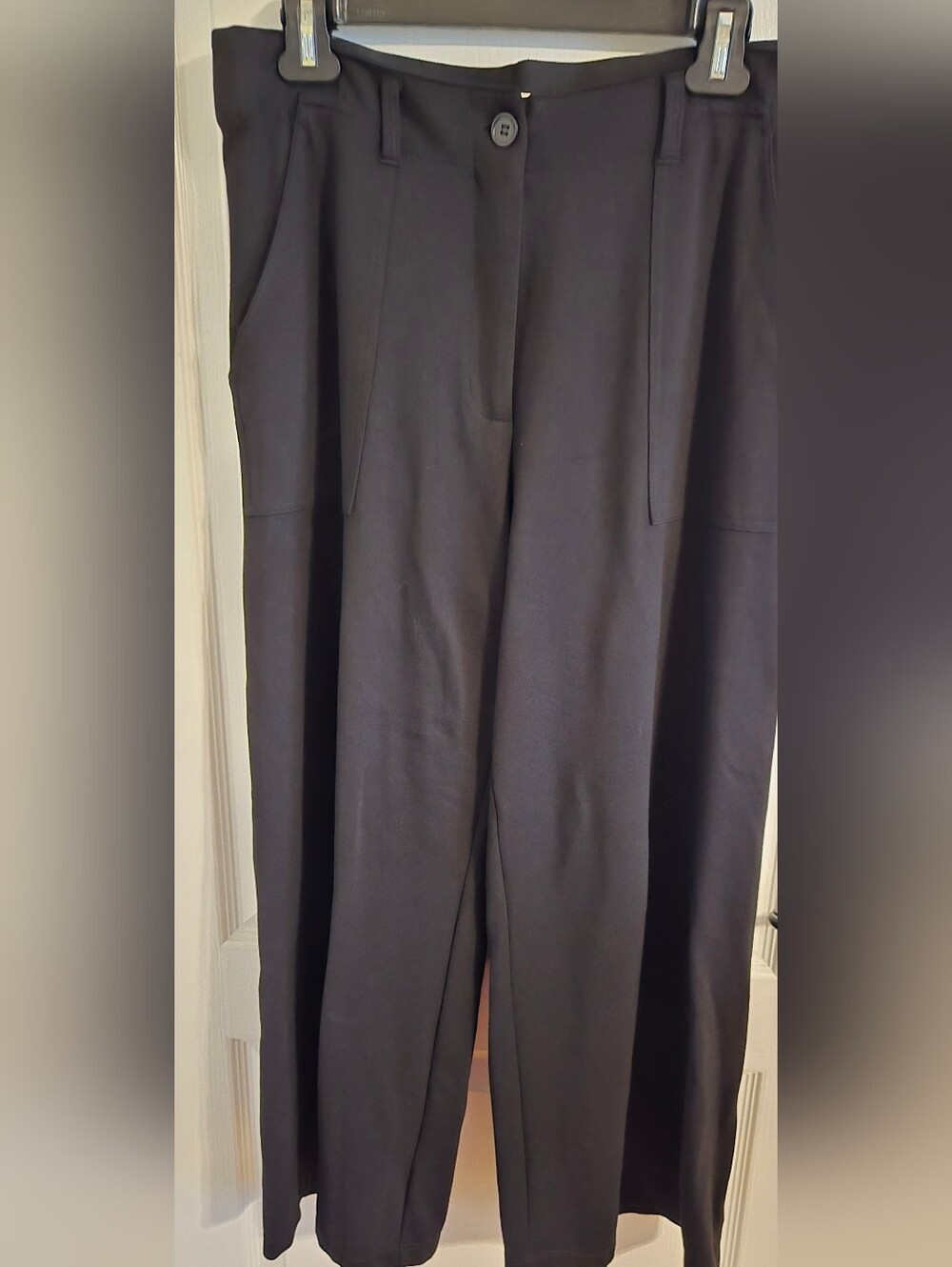 Max Studio Black Wide-Leg Trousers with High Waist